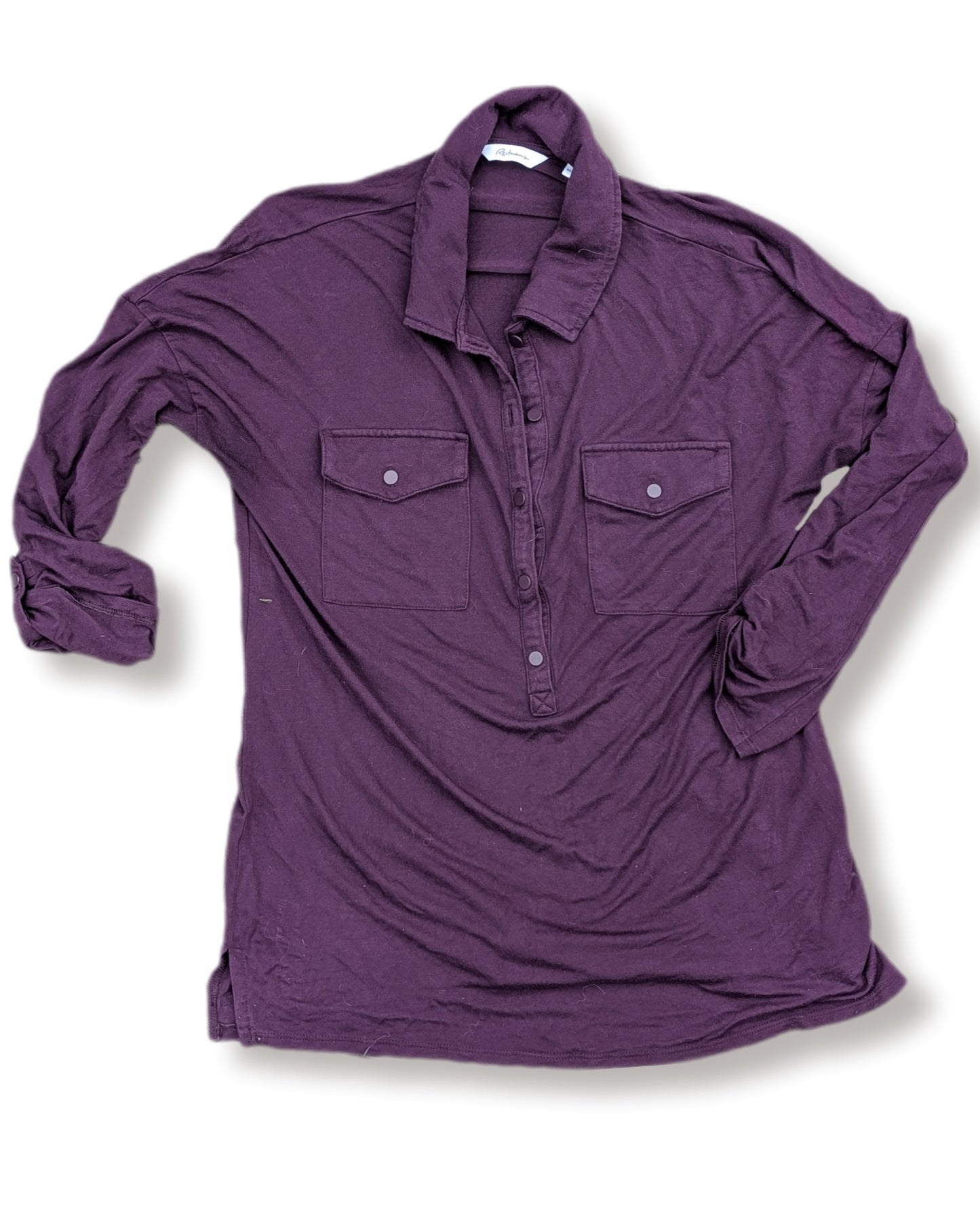 Chemisier décontracté couleur prune aux manches 3/4 | REITMANS | XS
