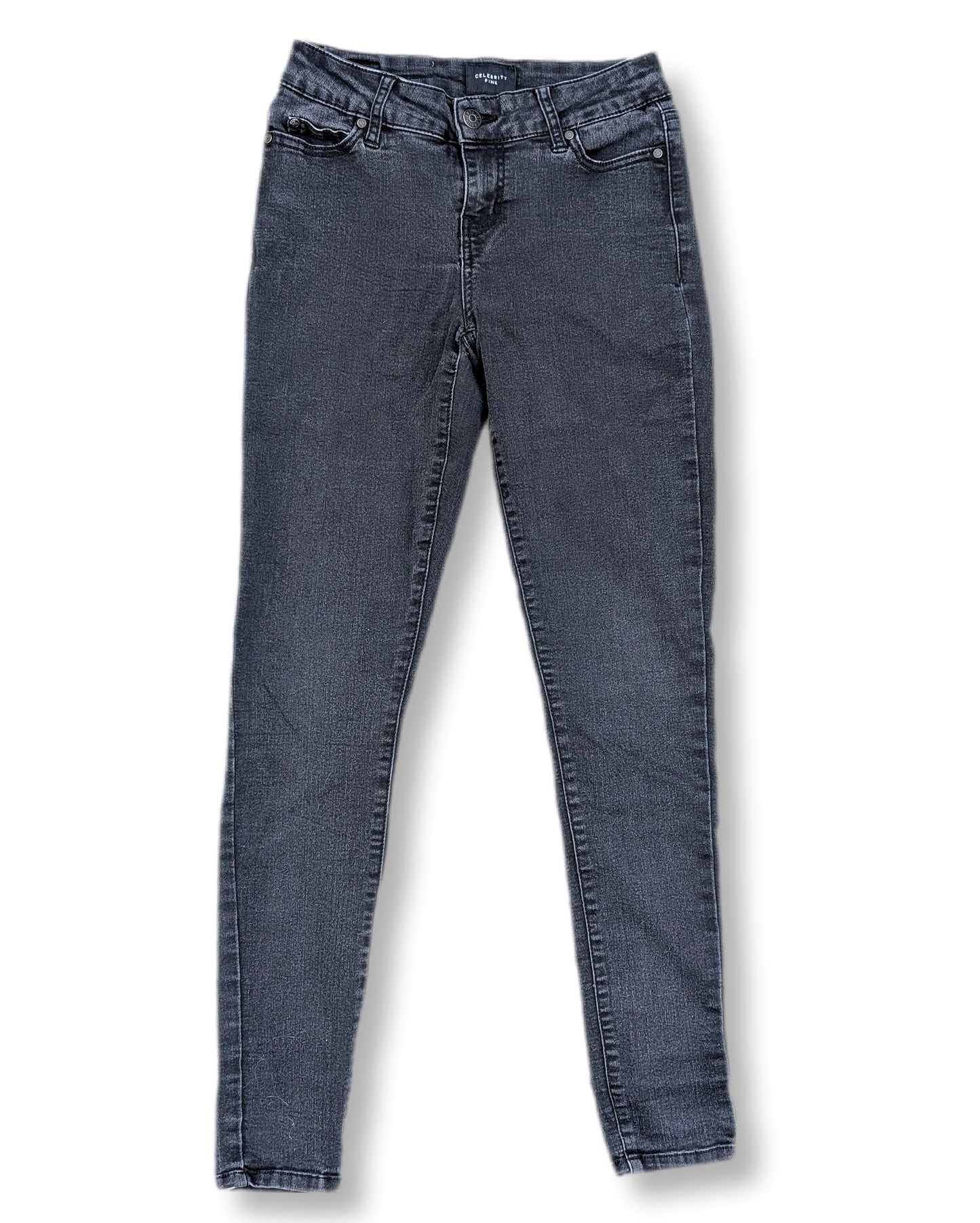 Jeans classique coupe ajustée, gris foncé délavé | Celebrity Pink | 26