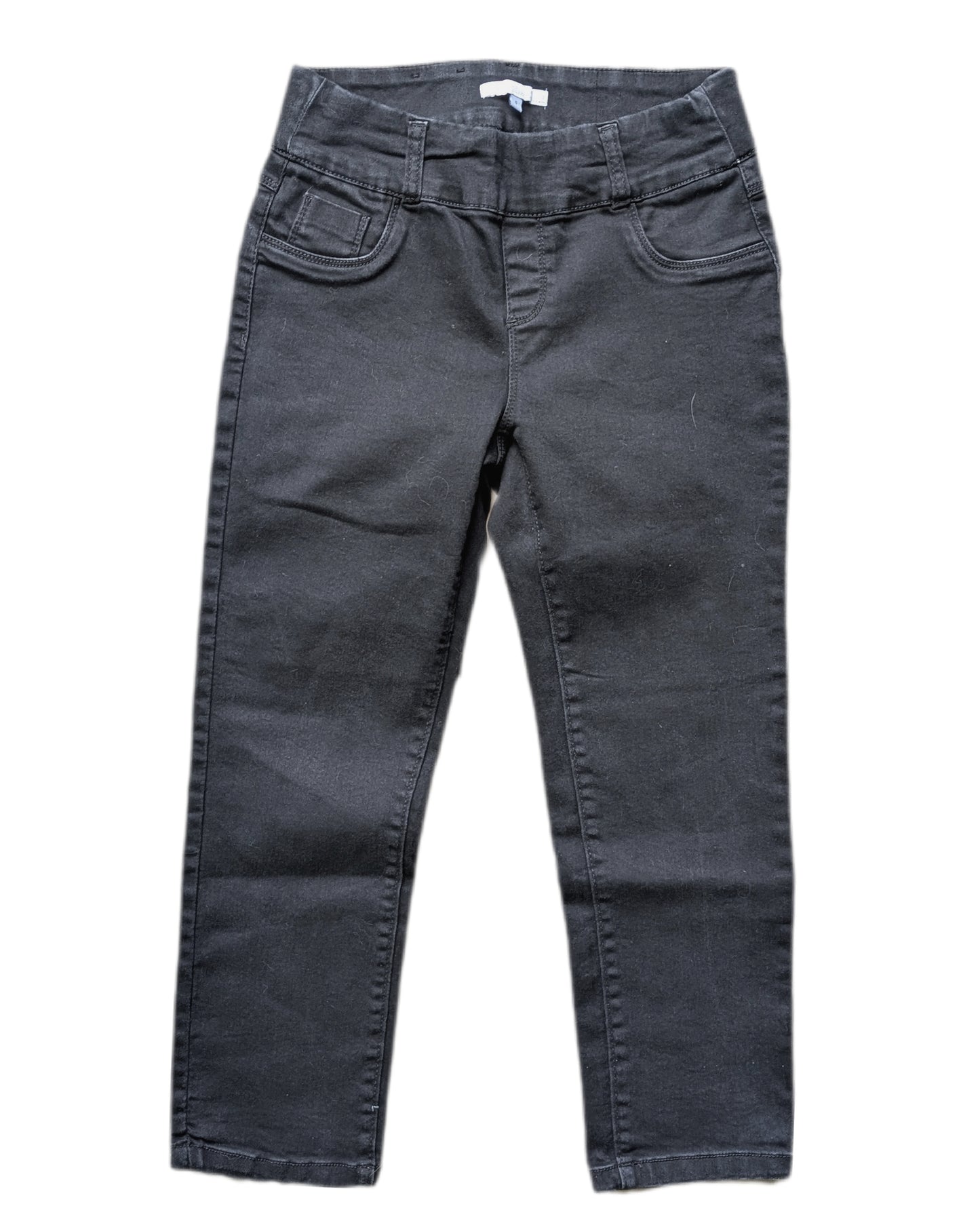 Jeans capri gris foncé à taille élastique | Maxcoco | 00 (fait 03)