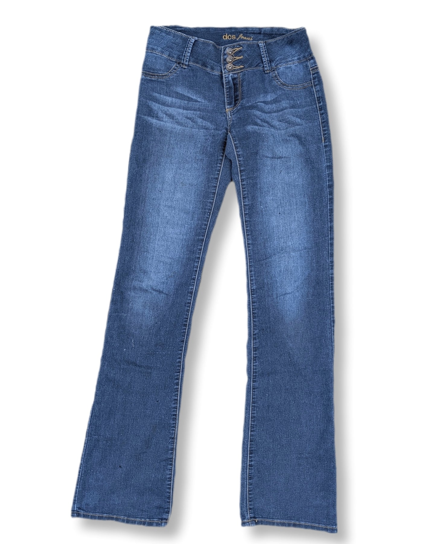 Jeans taille haute à 3 boutons, légèrement évasés | DCSjeans | 25