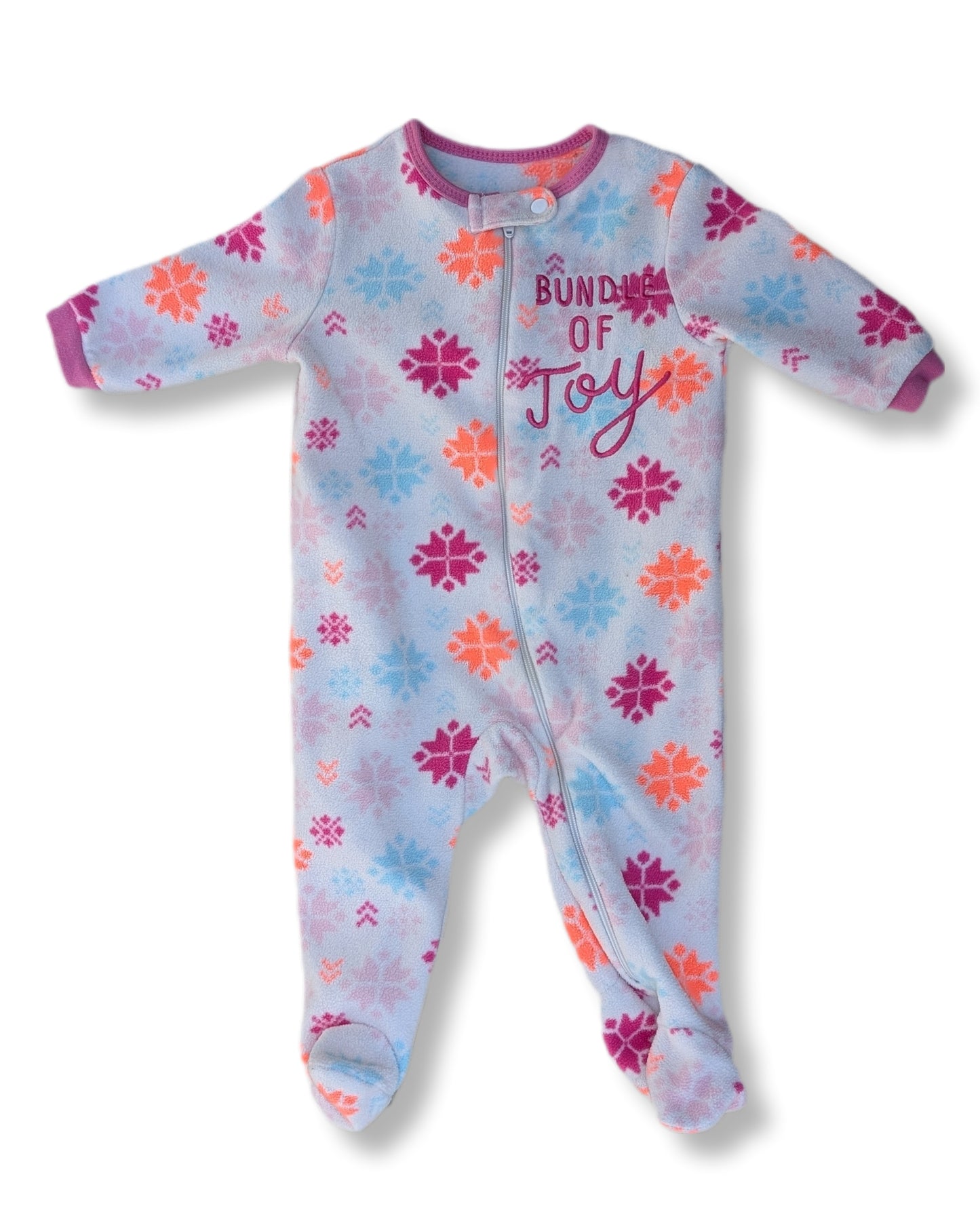 Pyjama avec pieds en molleton doux & fermeture éclair | Joe fresh | 6-9 mois