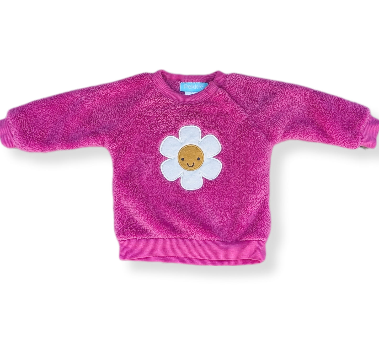 Chandail à molleton polaire rose fuschia | PEKKLE | 9 mois