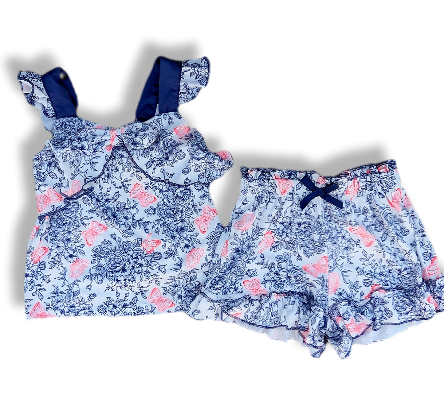 Ensemble 2 pièces avec haut sans manches et shorts à volants | 18 mois