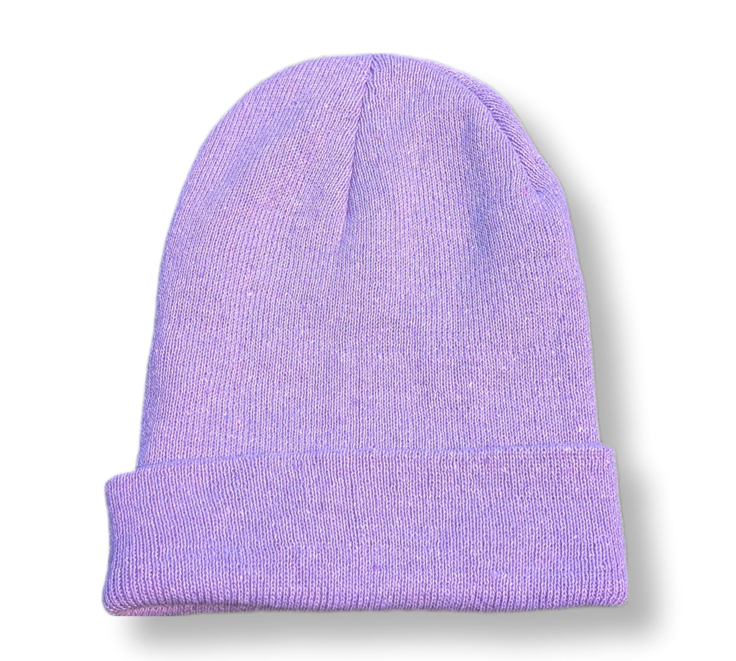 Tuque simple en tricot côtelé couleur lavande | T/U