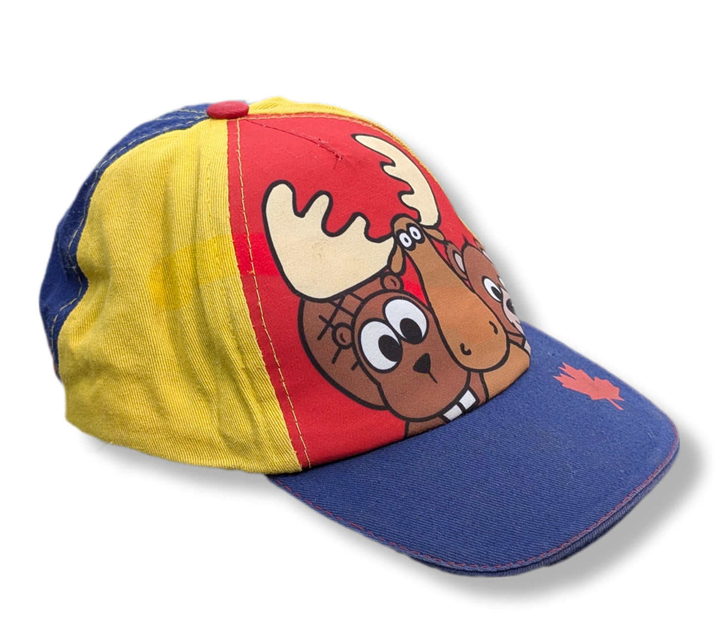 Casquette multicolore avec animaux (fait au Canada) | pas d'étiquette fait environ 3-4 ans **prénom écrit en arrière de la casquette**
