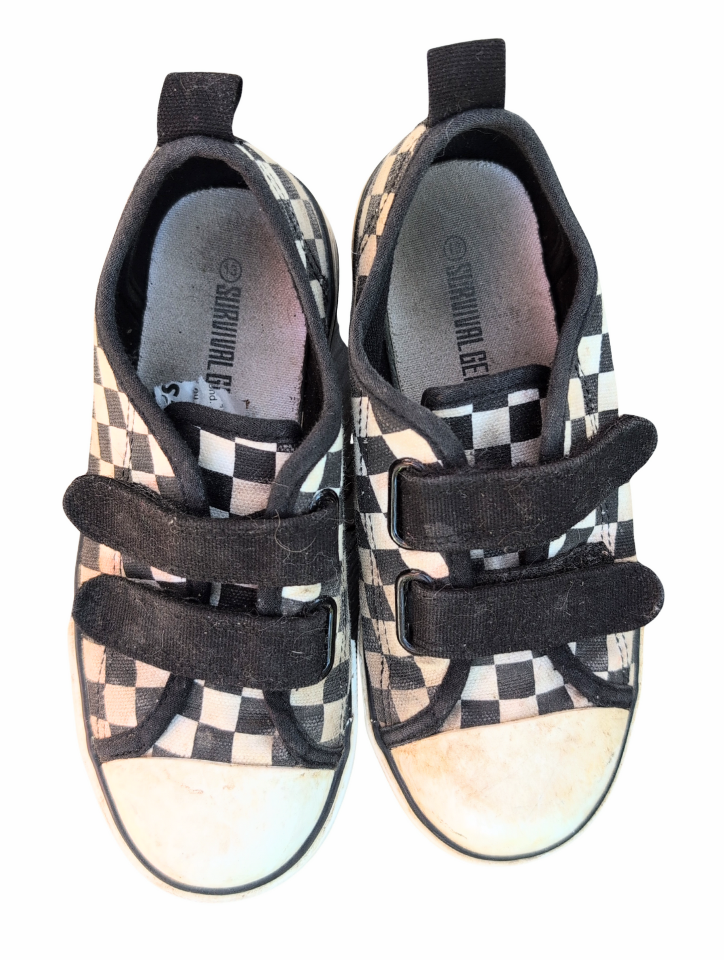 Chaussures noires & blanches décontractées avec velcro | Survival gear | 13