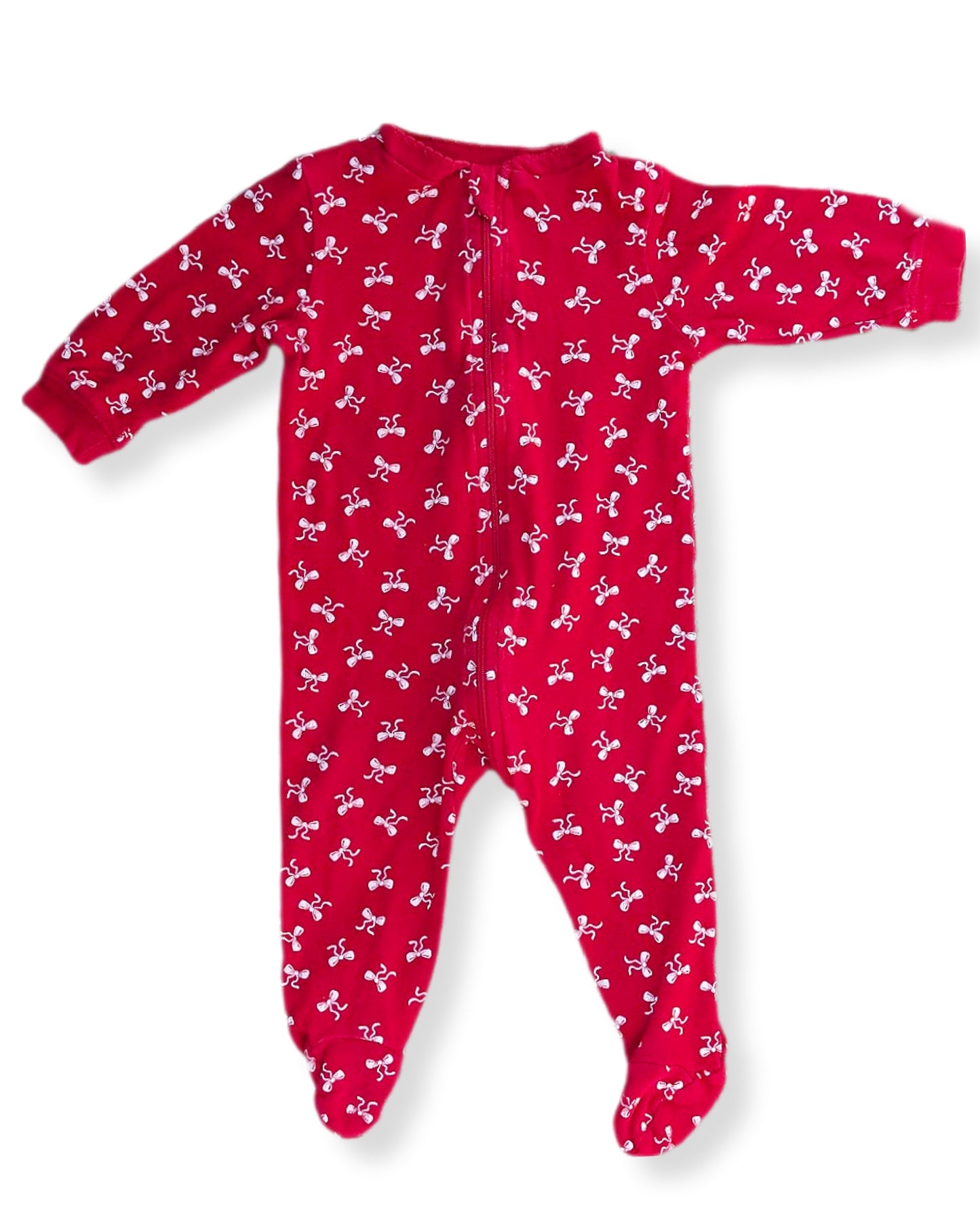 Pyjama en coton doux avec pieds et manches longues | George | 6-12 mois