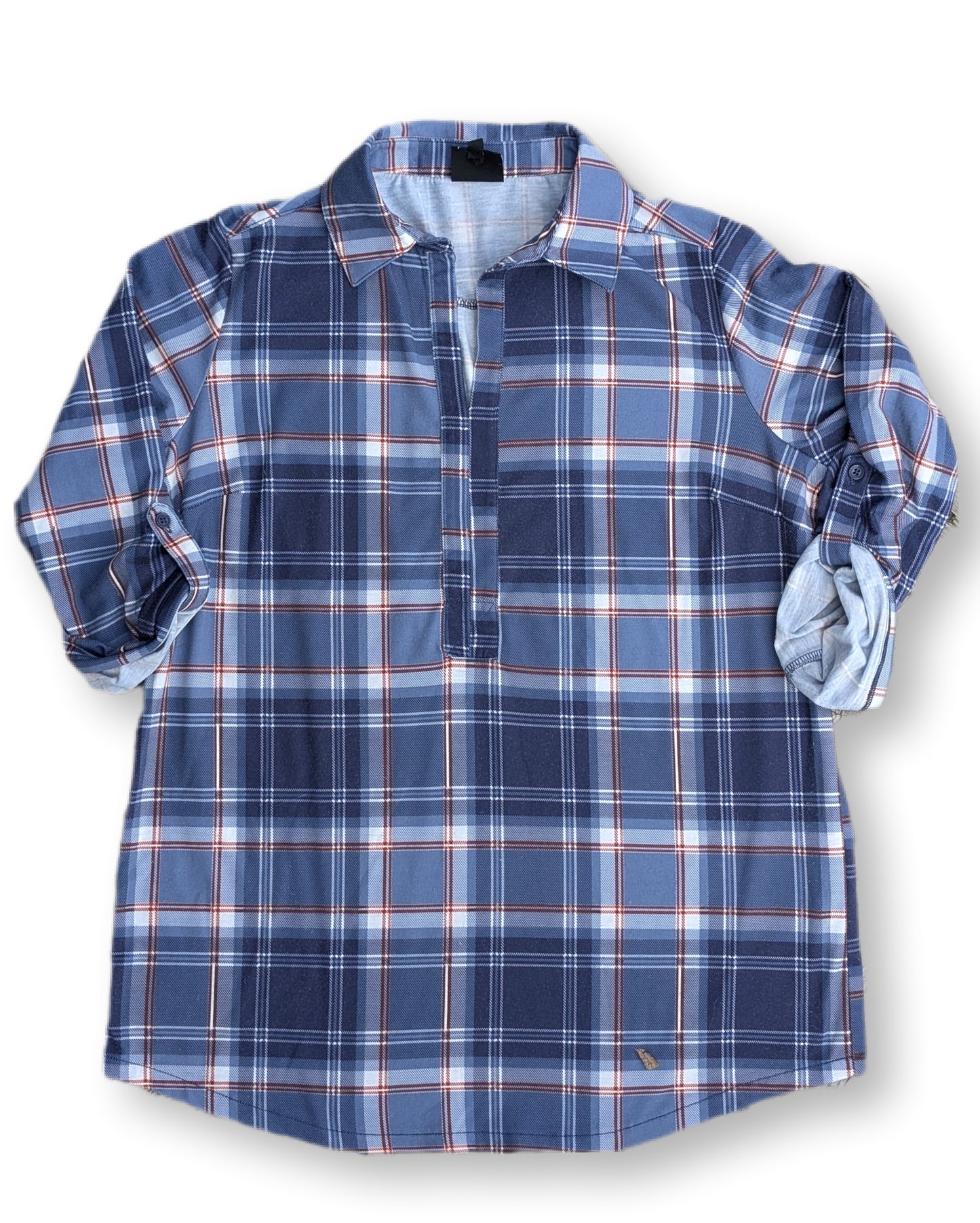 Chemisier doux coupe classique aux manches 3/4 | BLUNOTES | SMALL