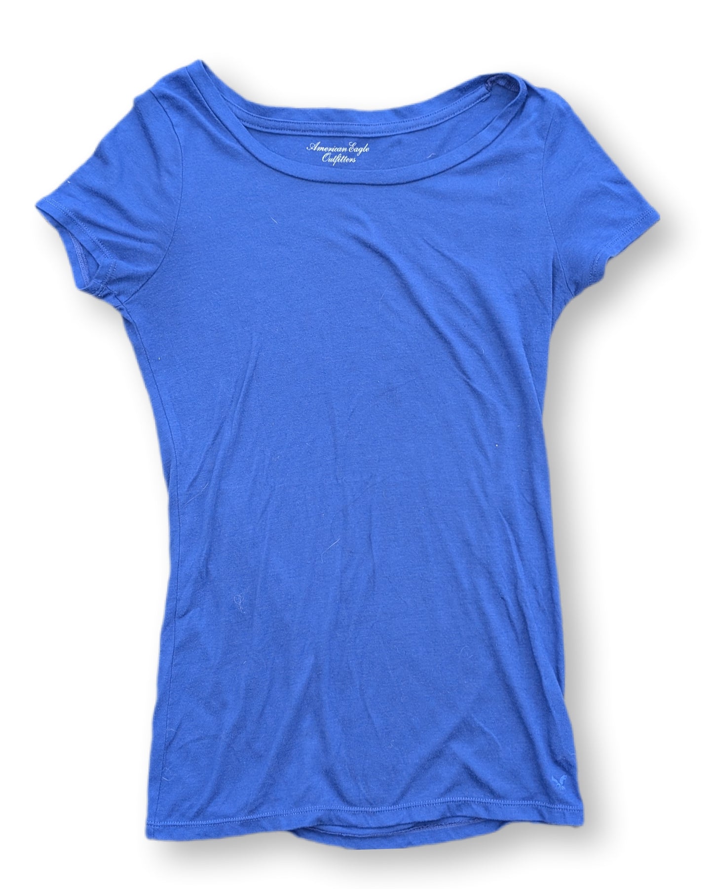 T-shirt à manches courtes bleu royal à coupe classique et col rond | AMERICAN EAGLE | SMALL