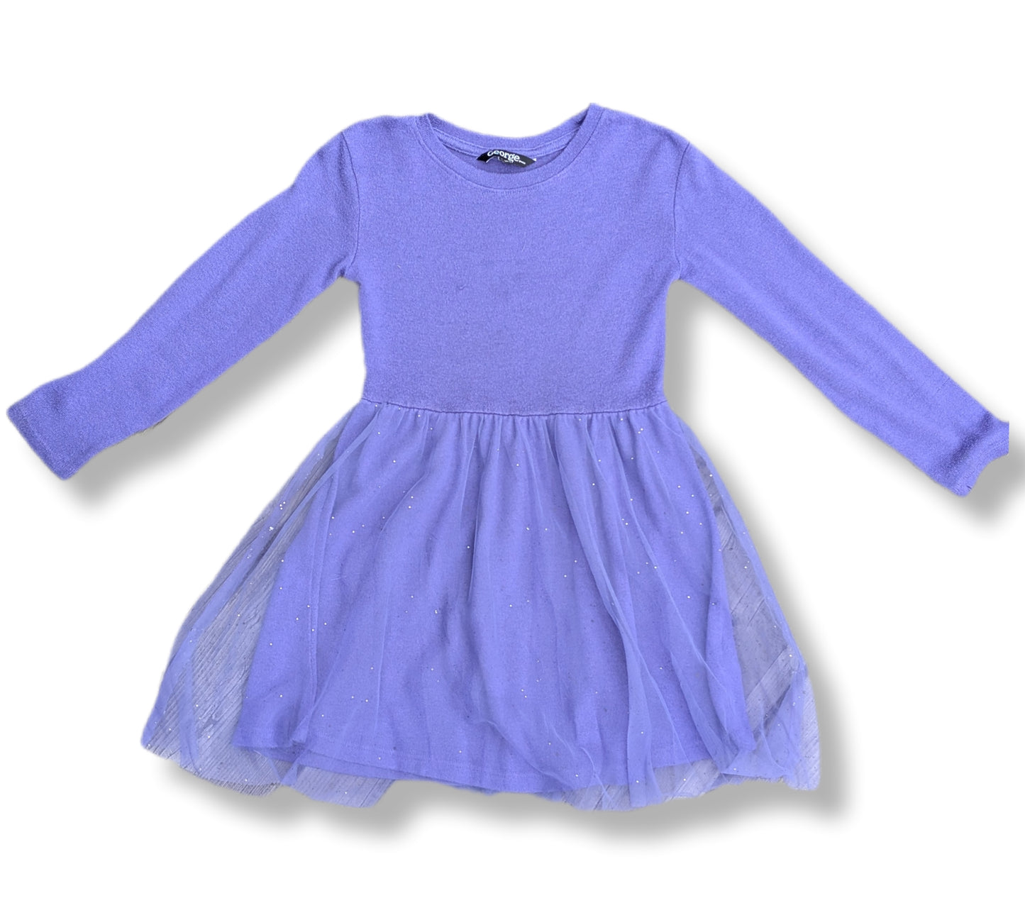 Robe tutu lilas manches longues | GEORGE | 4-5 ans