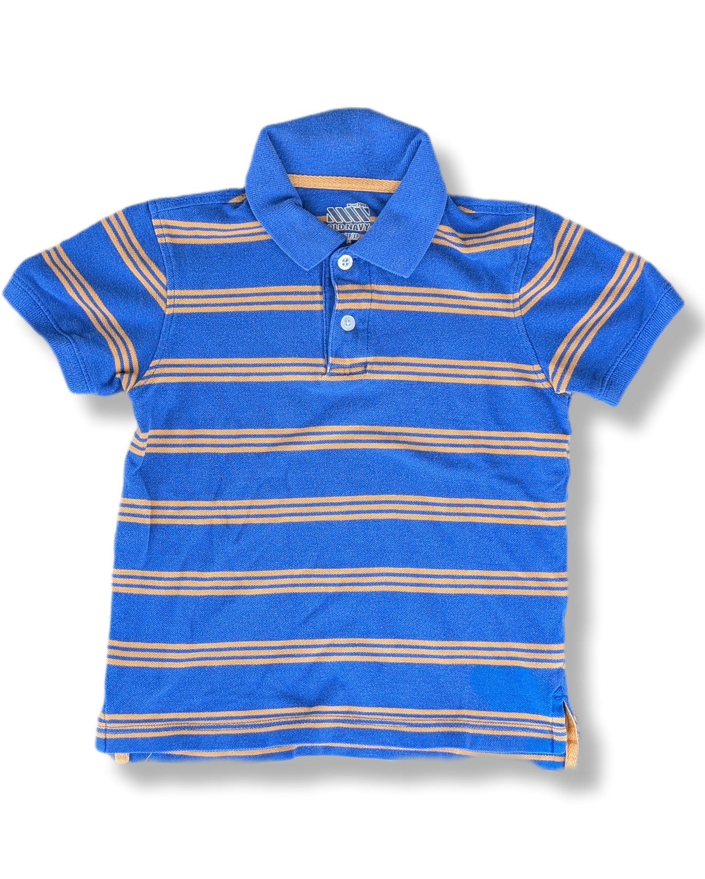 Polo à manches courtes orange & bleu | 4-5 ans