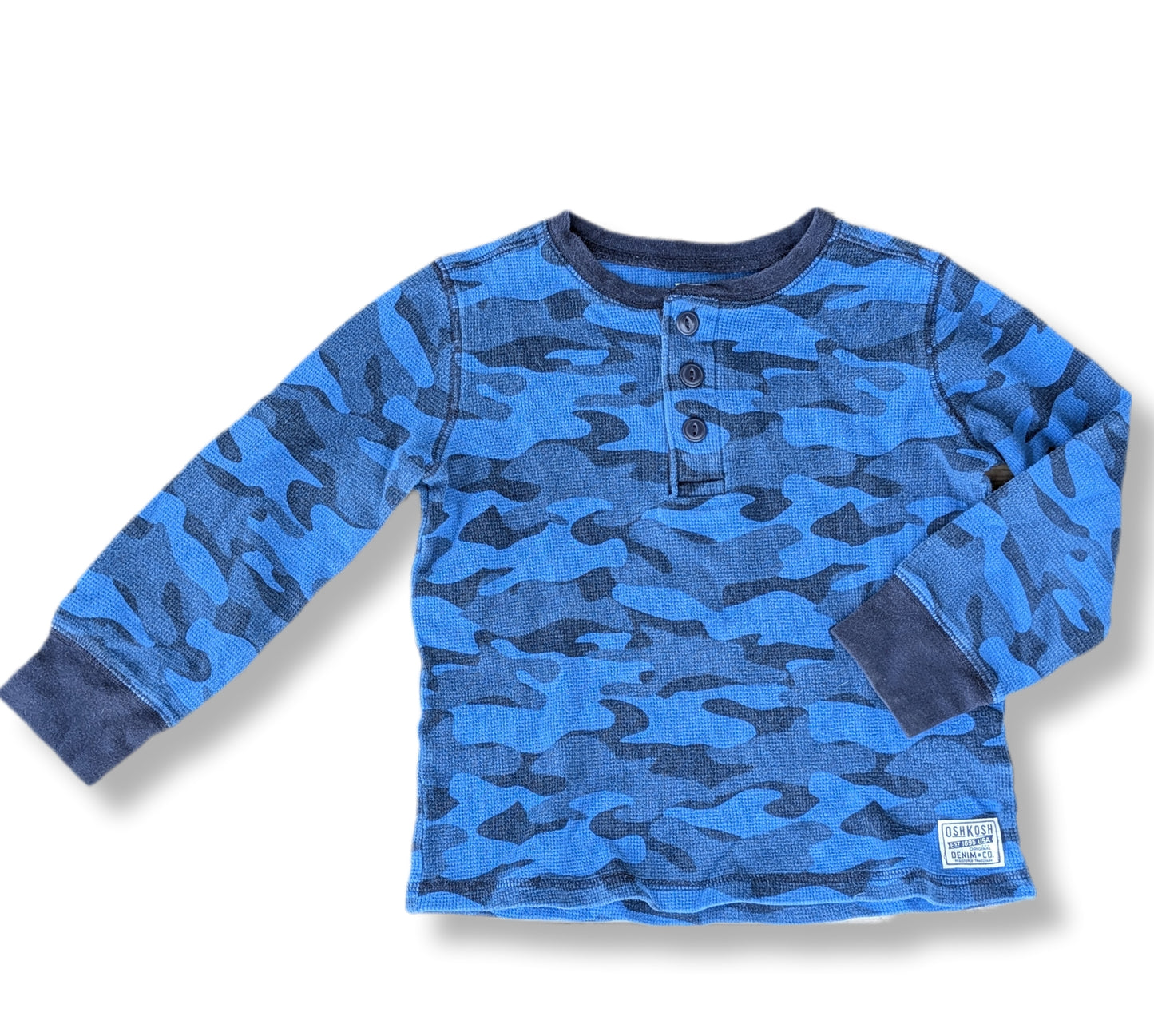 T-shirt à manches longues motif camouflage avec col Henley CARTER'S | 3 ans
