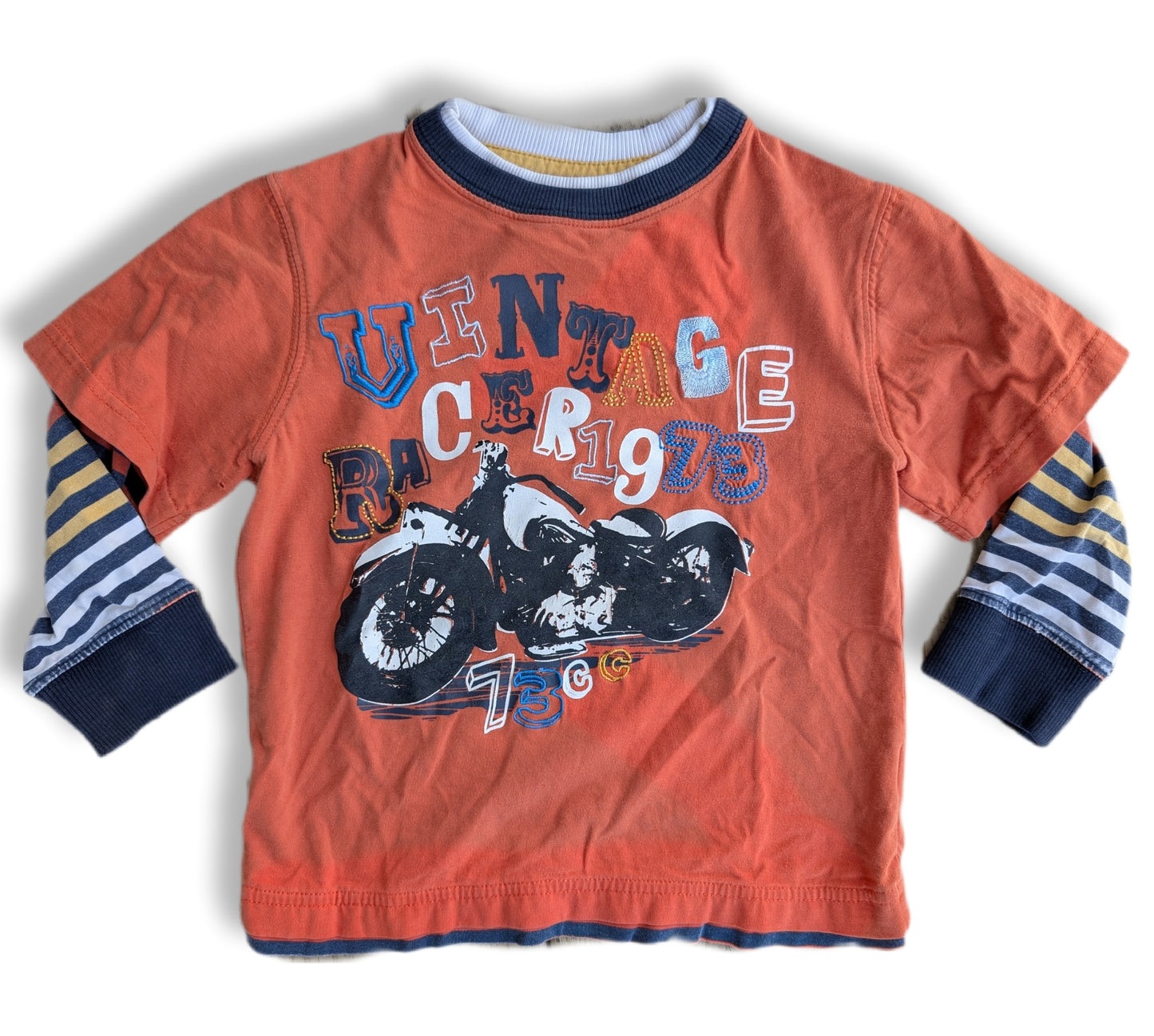 T-shirt à manches longues faux-superposé imprimé "Vintage Racer" | CHEROKEE | 3 ans (fait grand)