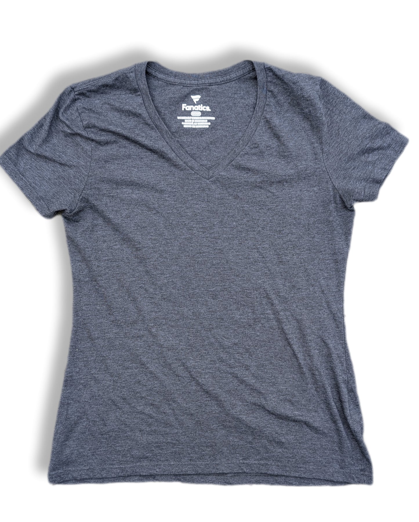 T-shirt gris basique avec col en V | SMALL