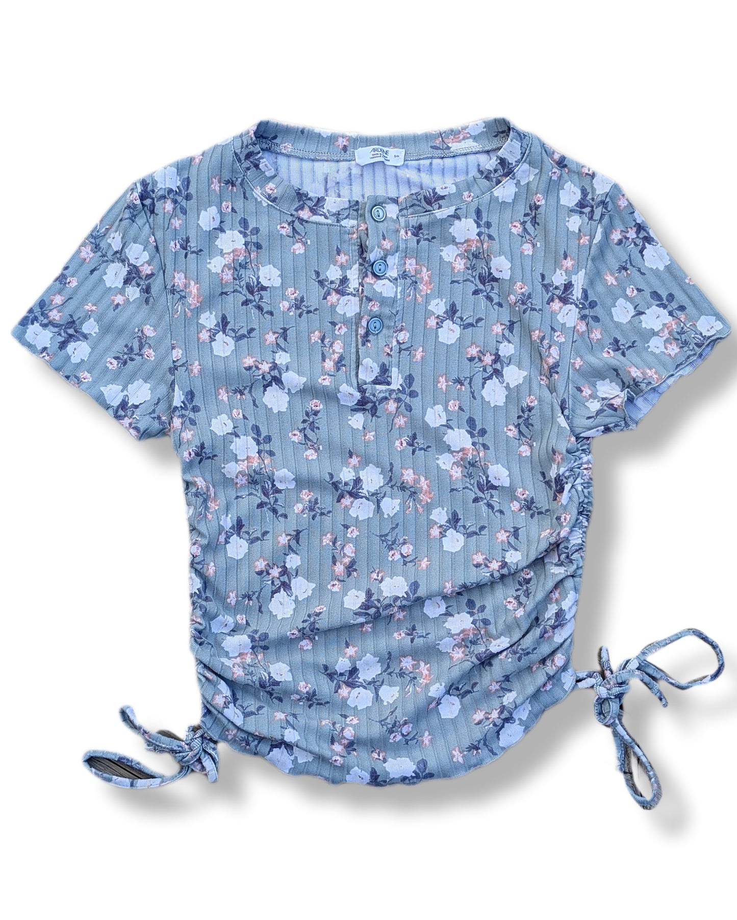 T-shirt très courts avec des lacets ajustables aux côtés | Ardène | SMALL