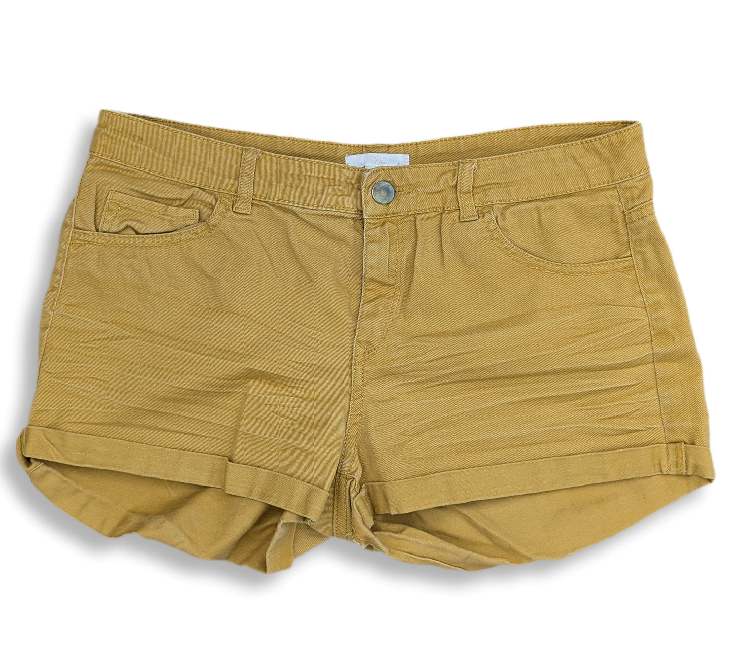 Shorts en denim décontracté couleur moutarde | H&M | 06