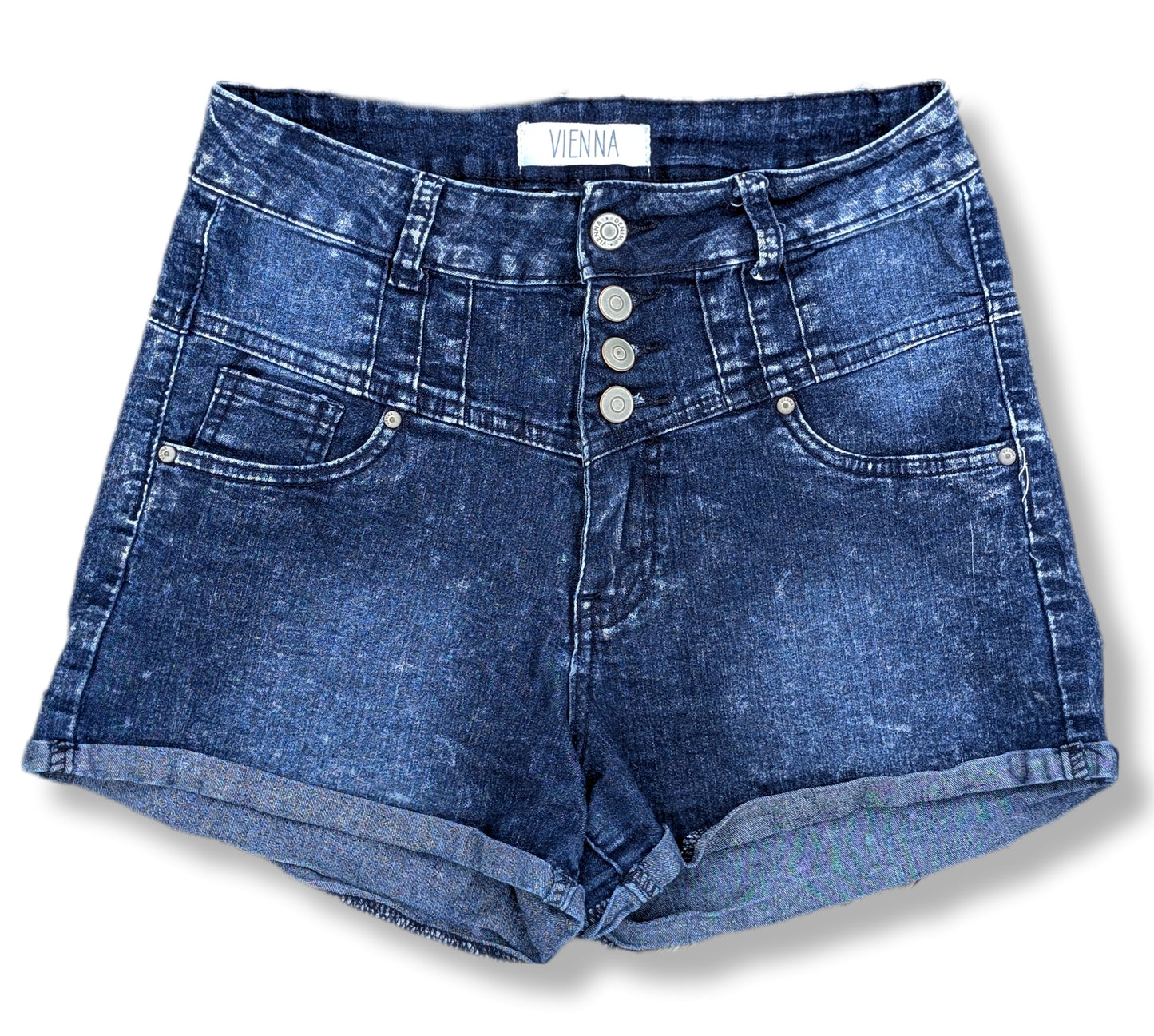 Shorts taille haute avec 4 boutons | 07