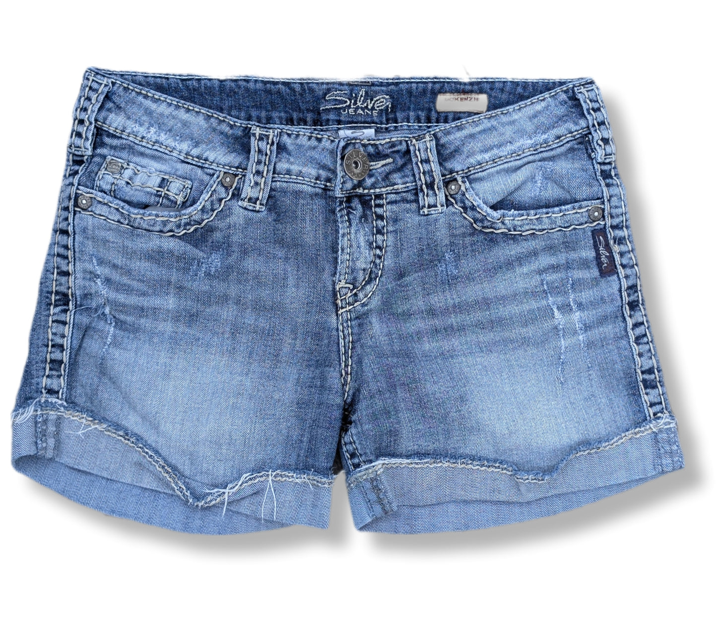 Shorts SilverJeans en denim délavé avec ourlet retroussé | 29