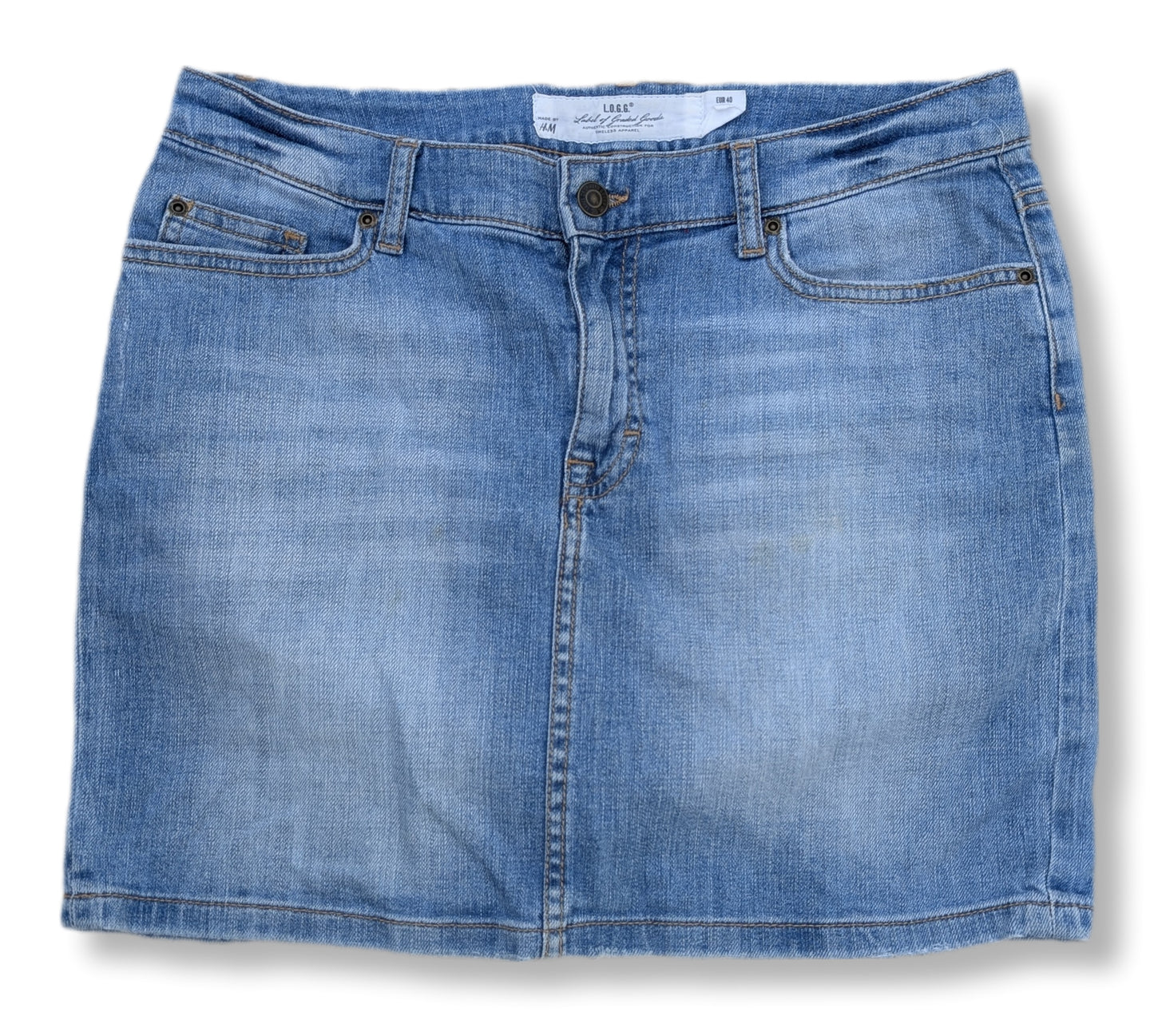 Jupe en jeans délavé coupe classique | H&M | 10