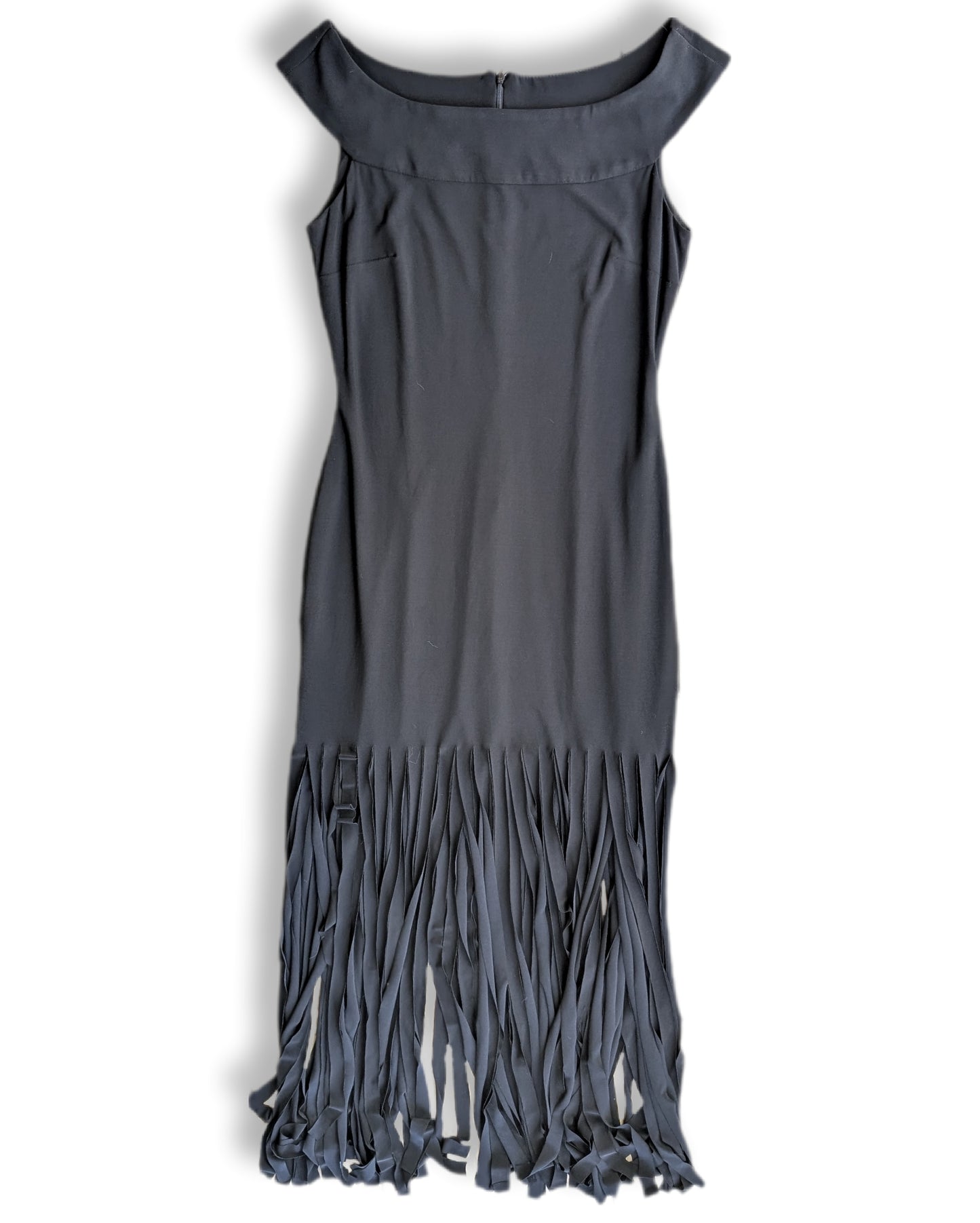 Robe de soirée Frank Lyman sans manches avec franges au bas | 10