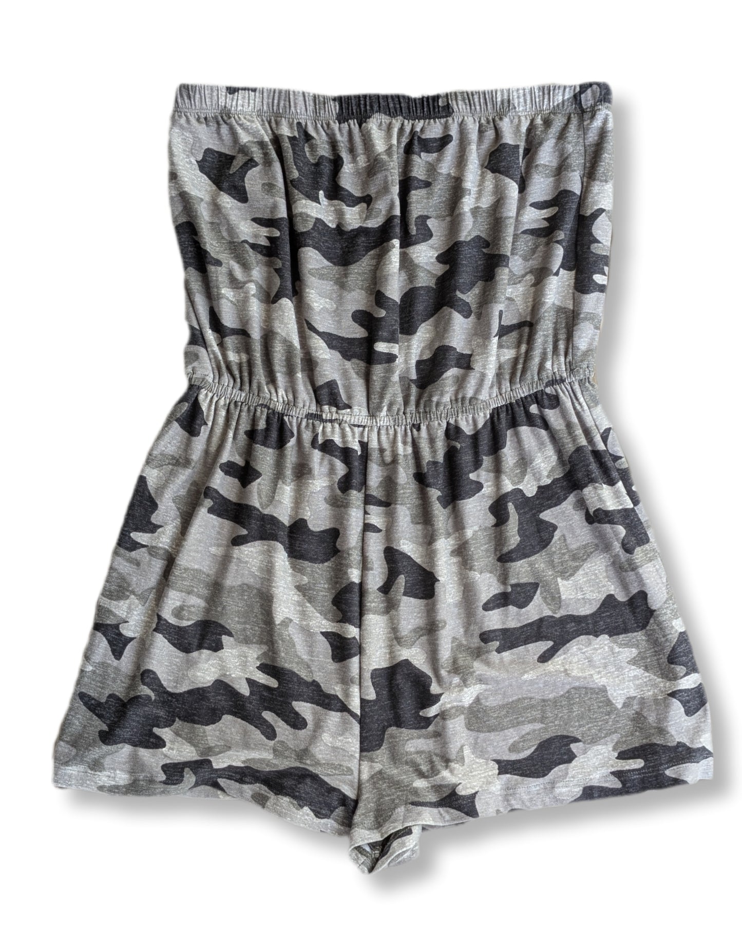 Combi-shorts sans manches imprimé camouflage | M