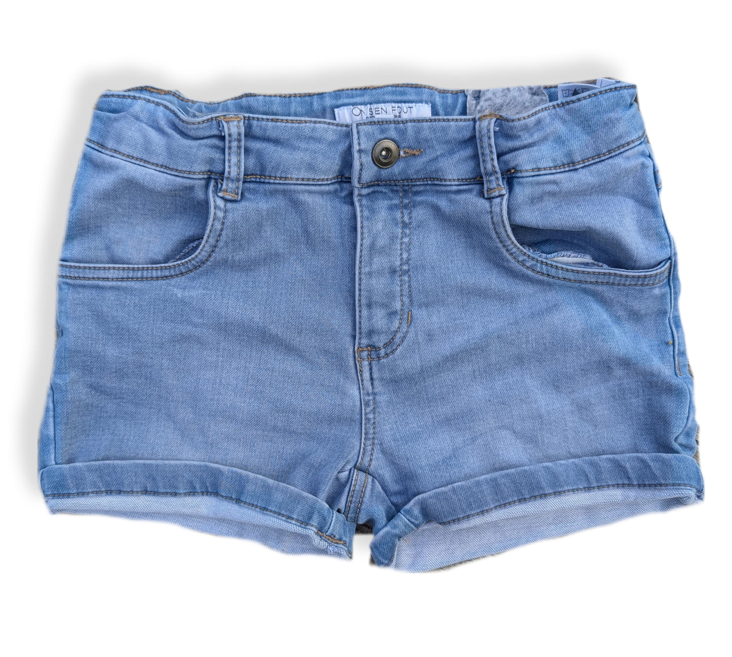 (Ado) Short en jean délavé taille haute | ON S'EN FOU DES GARÇONS | 14 ans