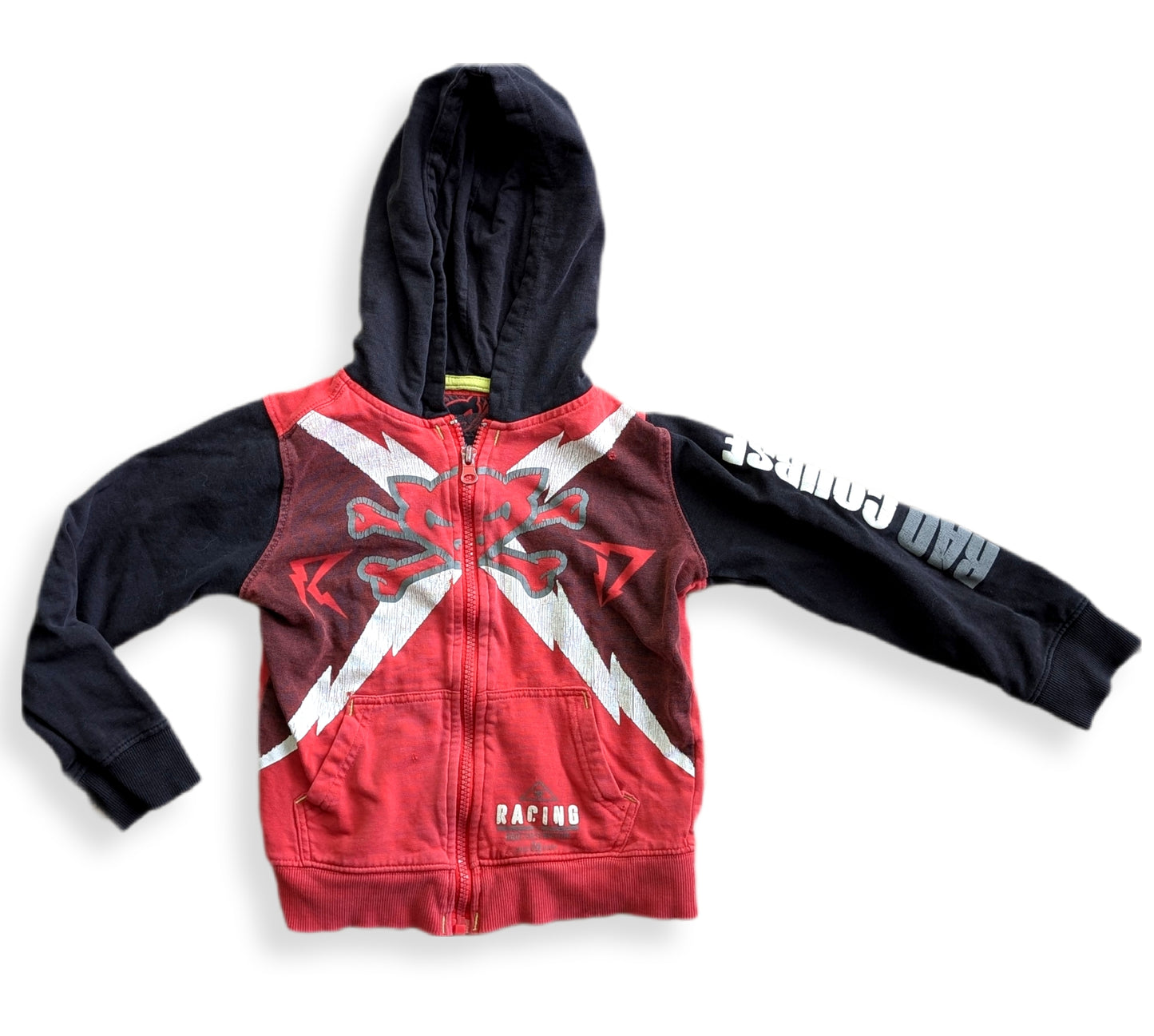 Chandail à capuchon zippé style 'racing' | FOX RACING | 5 ans