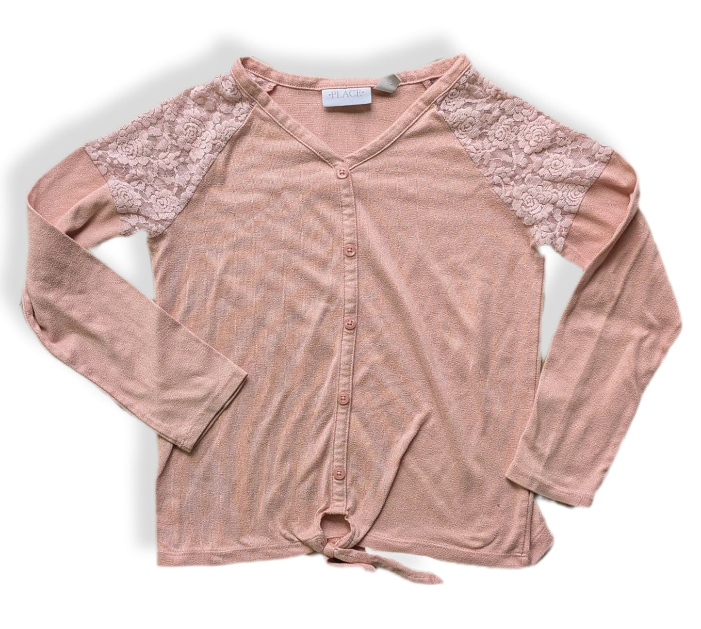 Chandail léger à manches longues rose style cardigan | THE CHILDREN'S PLACE | 7-8 ans