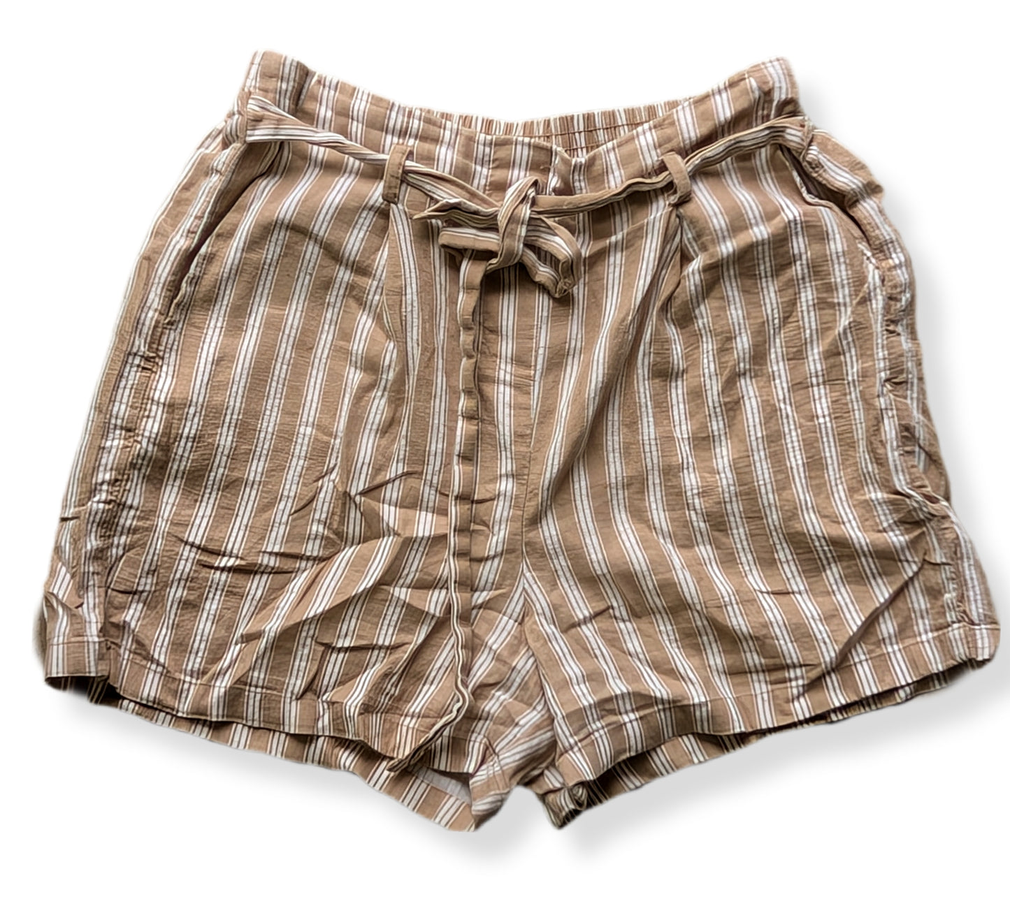 Shorts à rayures à taille à nouer | MYSTYLE | SMALL