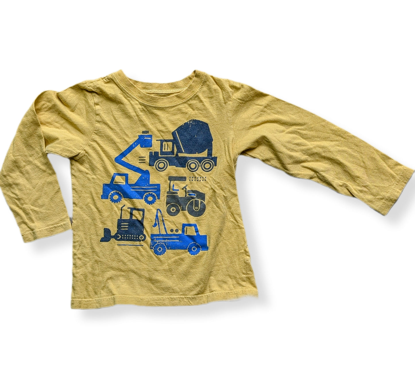 T-shirt à manches longues couleur moutarde, avec motifs de véhicules | CARTER'S | 4 ans