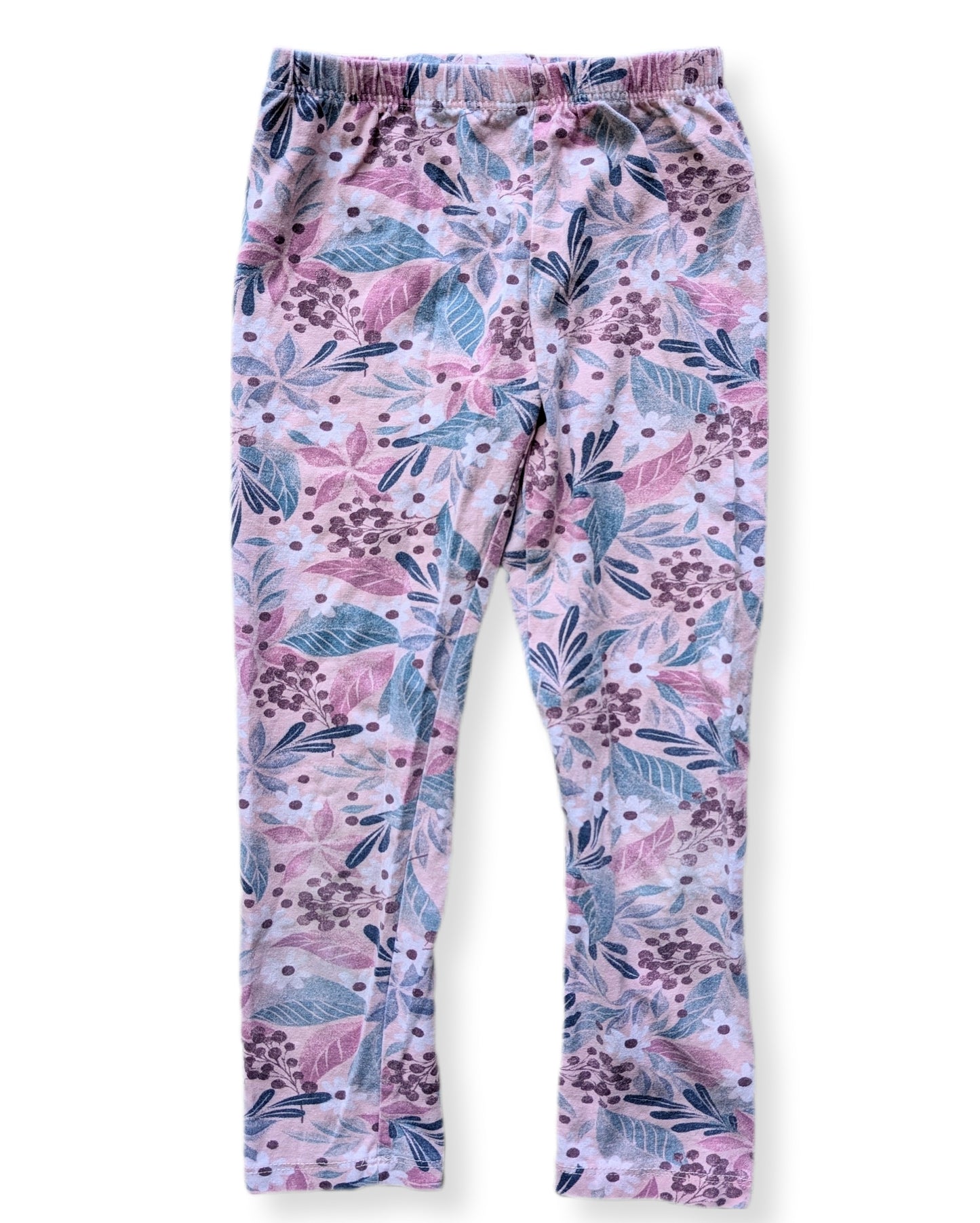 Leggings roses à motif floral/feuilles | TAG | 5 ans