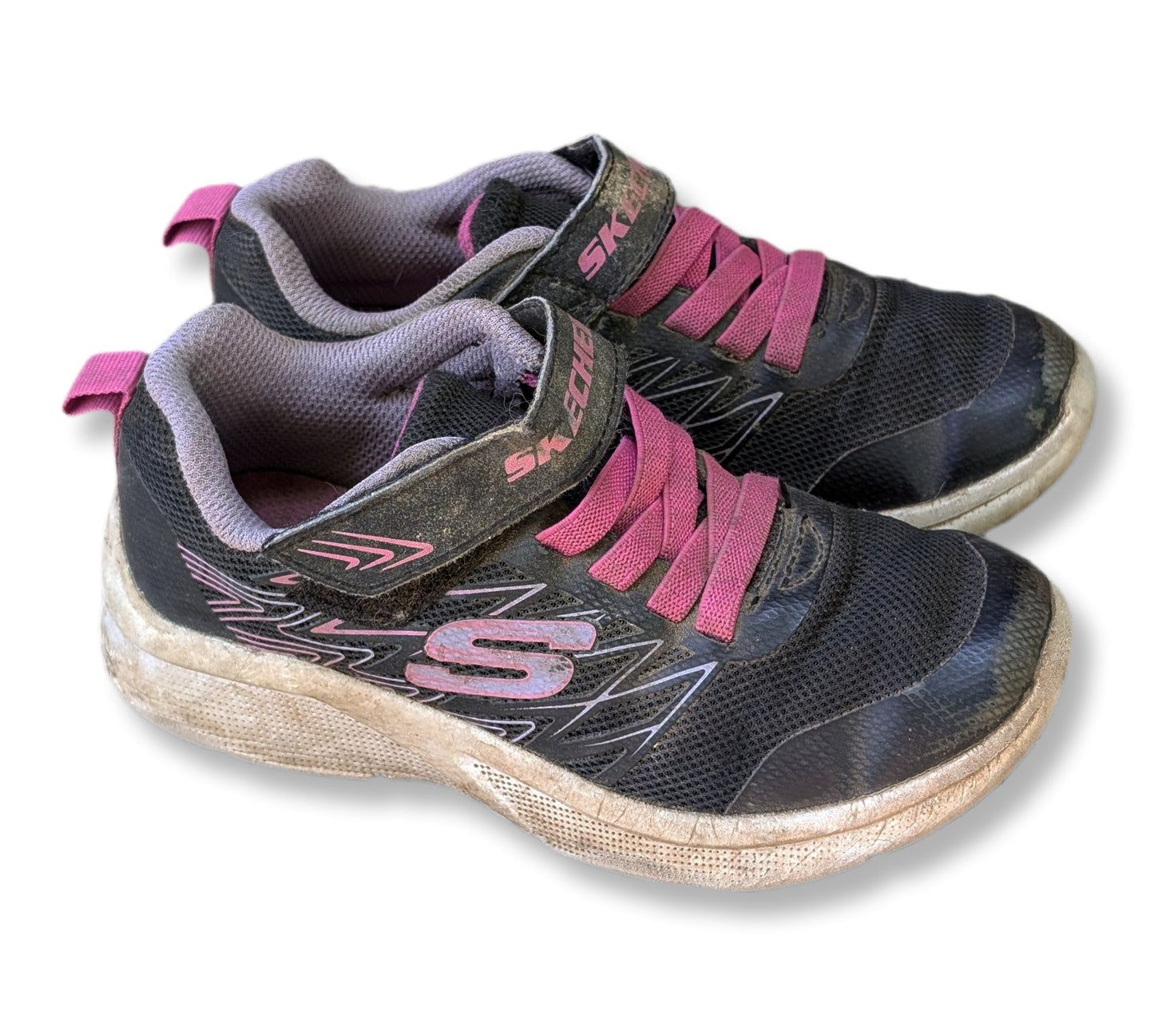 Chaussures de sport avec velcros & semelle blanche | Skechers | 12