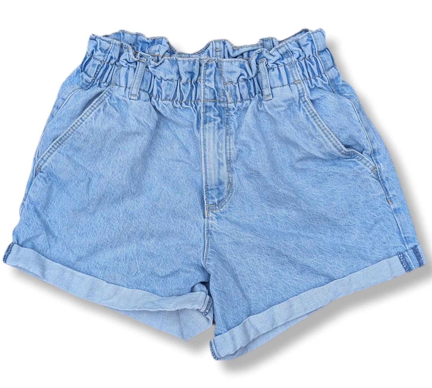 Shorts taille haute délavé style "paperbag" | Le garage | 25