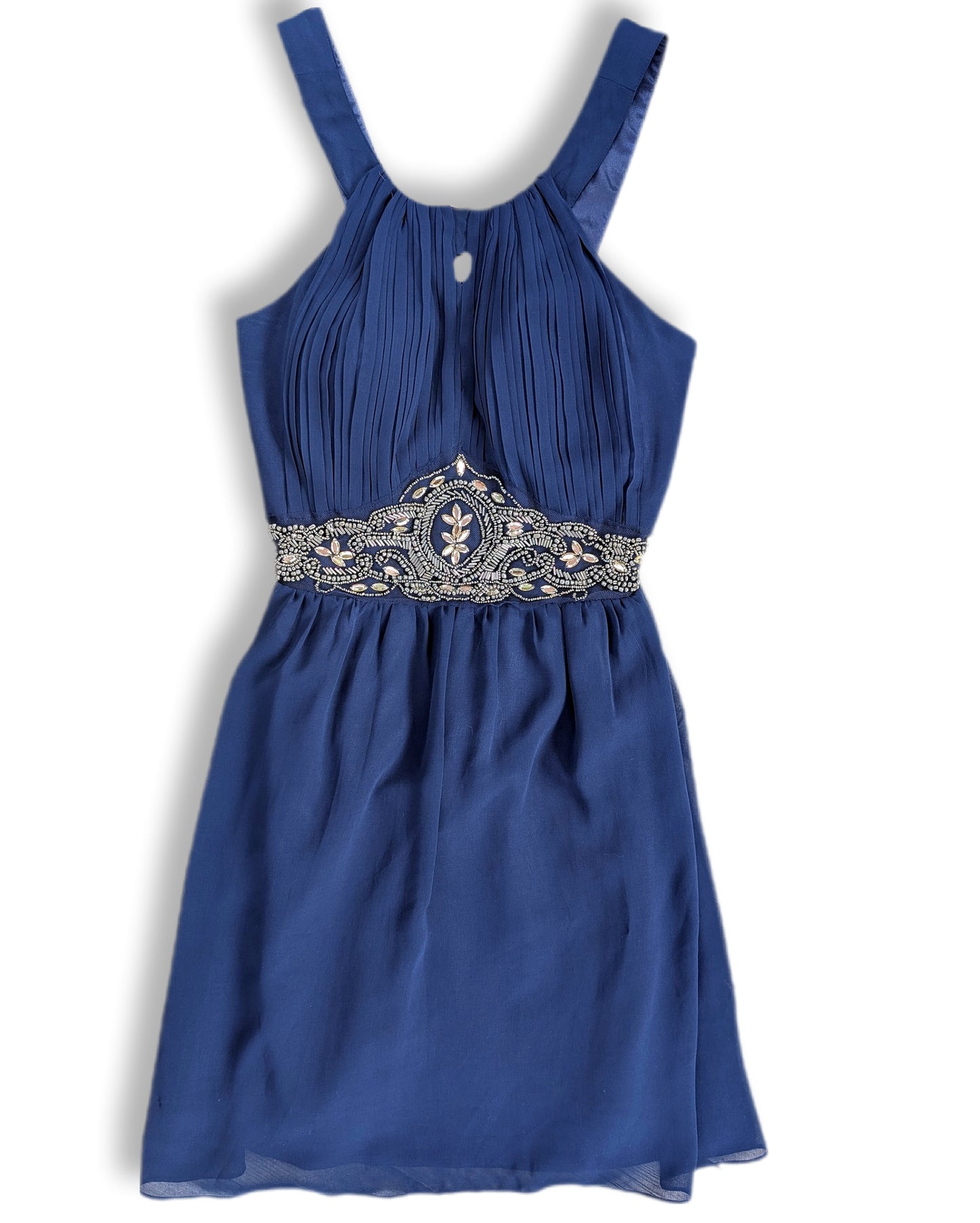 Robe de soirée plissée au buste avec bijoux à la ceinture | M