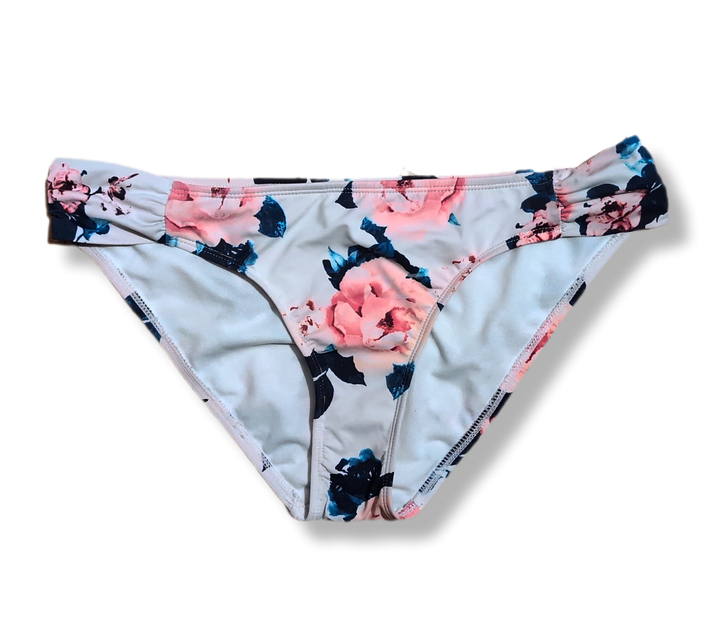 Culotte de bikini classique floral, couleur crème | Small
