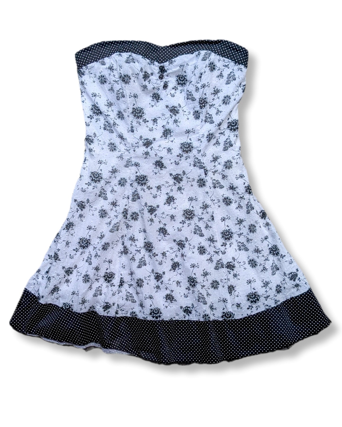 Robe bustier sans bretelles style retro│05