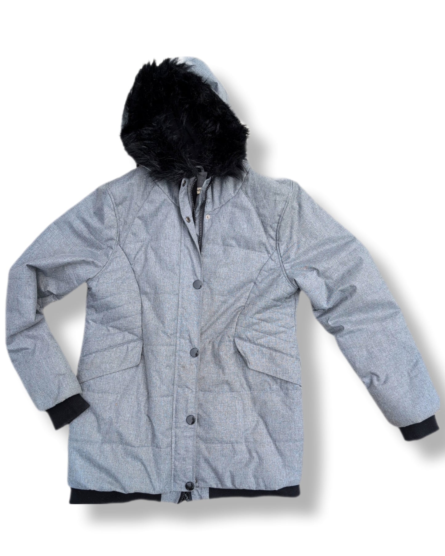 Manteau parka très long & doublé de fausse fourrure (très lourd) | Be-you-ti-ful | XX-LARGE