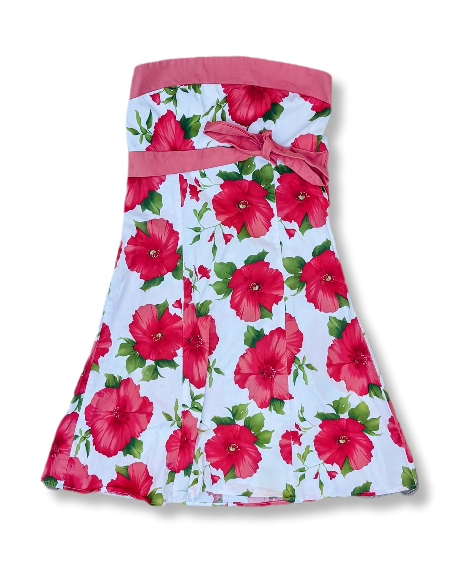 Robe bustier sans bretelles avec ceinture | XS (sans étiquette~)