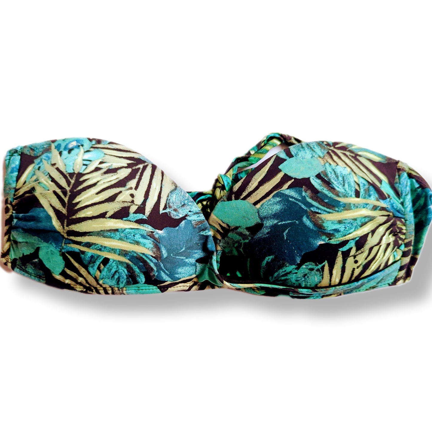 Haut de bikini bandeau à imprimé floral - M