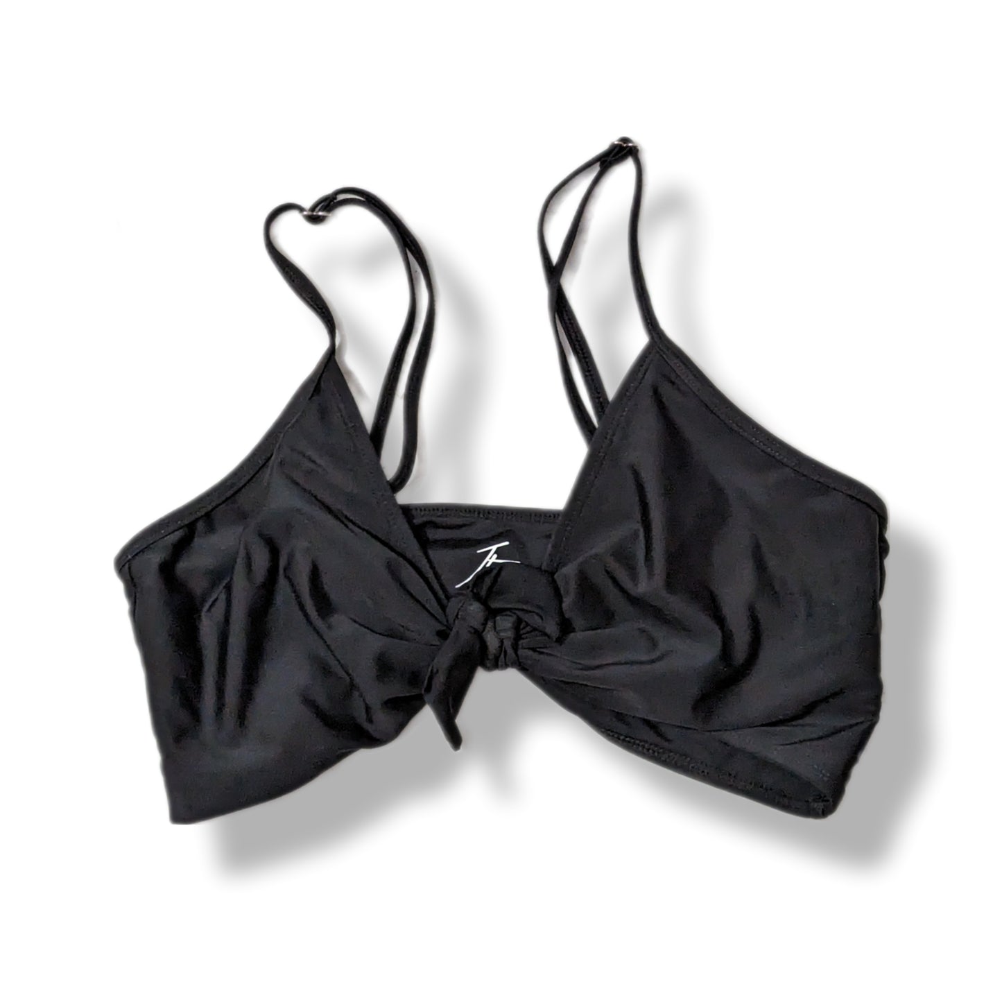 Haut de bikini avec nœud frontal et bretelles ajustables - M