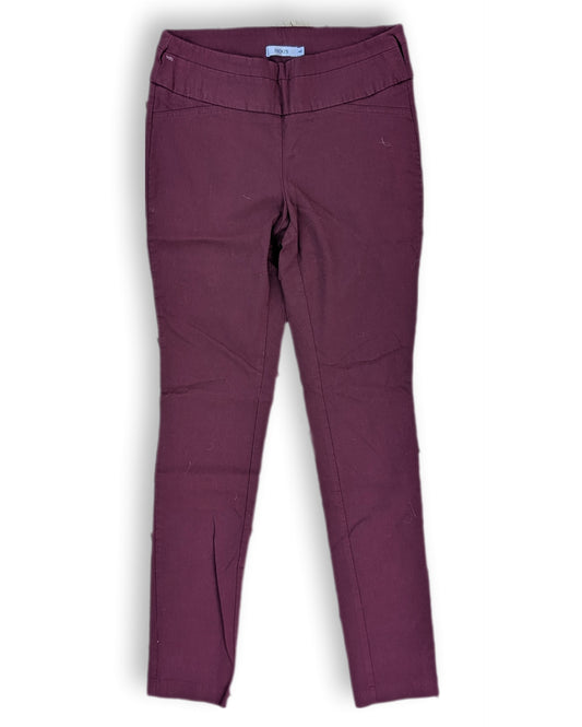 Pantalons stretch confortables sans boutons, couleur prune | Rickie's | MÉDIUM