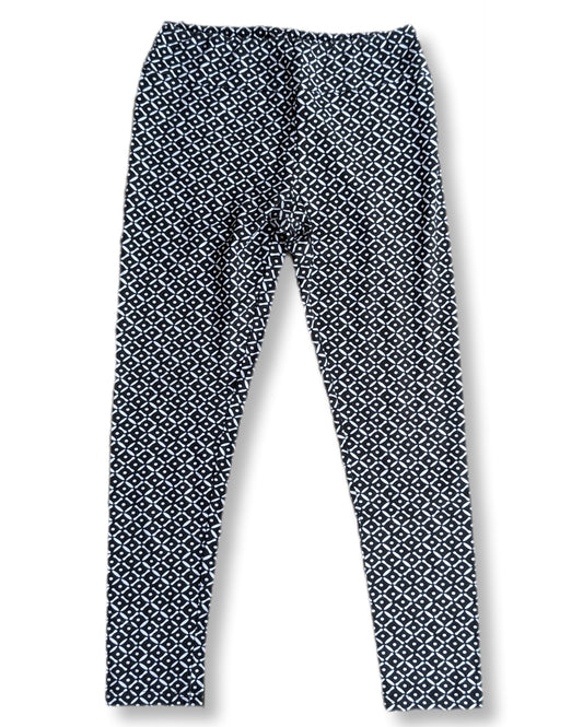 Pantalons imprimé noir & blanc chic, avec taille élastiqué | H.Binette | MÉDIUM