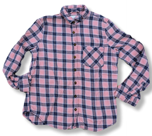 Chemise en flanelle style bûcheron rose bonbon | BLUnotes | XS