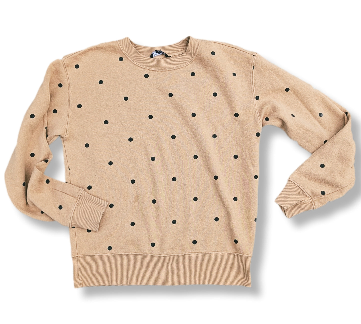 Chandail molletonné beige à pois noirs│George