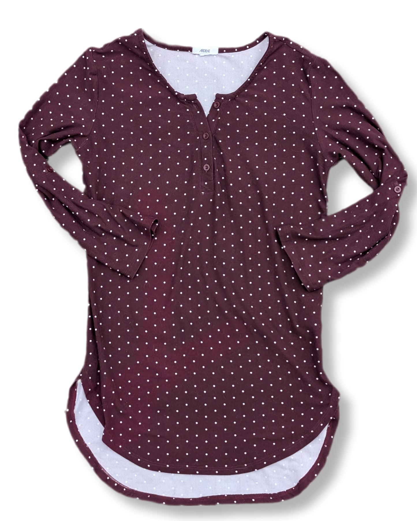 Chandail long et doux style "Henley" aux manches longues | ARDÈNE | XS