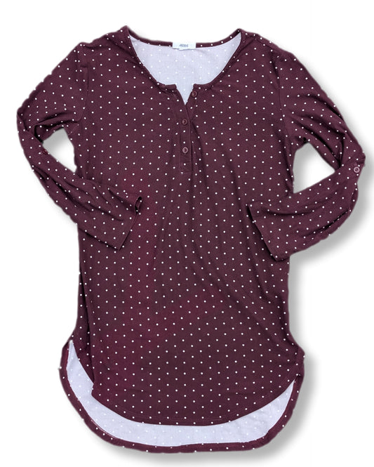 Chandail long et doux style "Henley" aux manches longues | ARDÈNE | XS