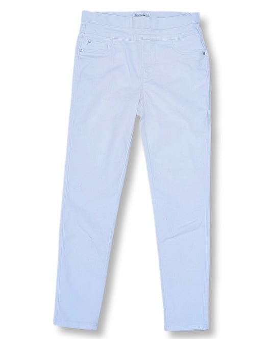 Pantalons blanc sans zip ni boutons, coupe ajustée | SukoJeans | 04
