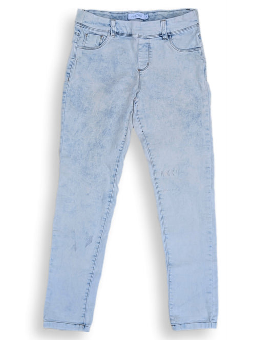 Jegging skinny bleu délavé avec taille élastique | MYSTYLE | 04