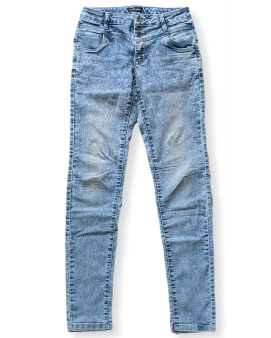 Jeans skinny délavé avec 3 boutons | SukoJeans | 02