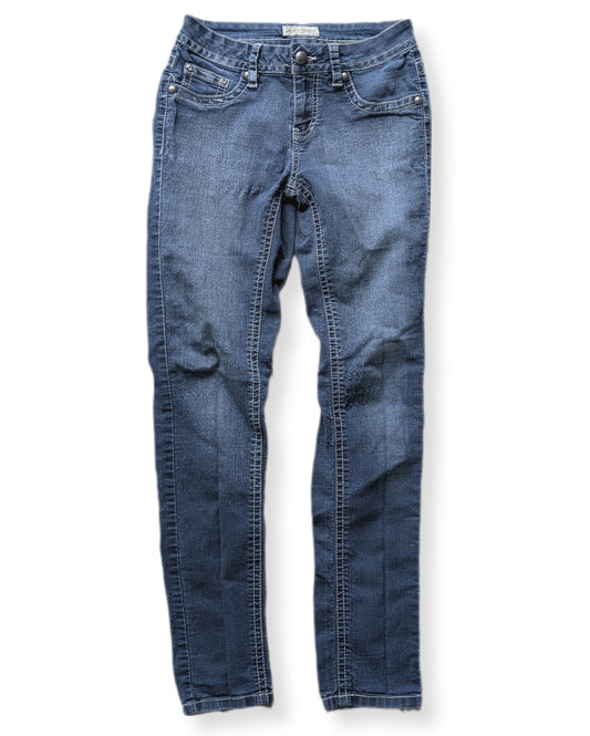 Jeans skinny bleu foncé coupe et  classique | SukoJeans | 03